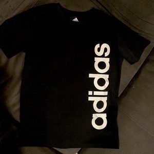ADIDAS Boys Size M (10/12) black tshirt, perfect condition, Like New!